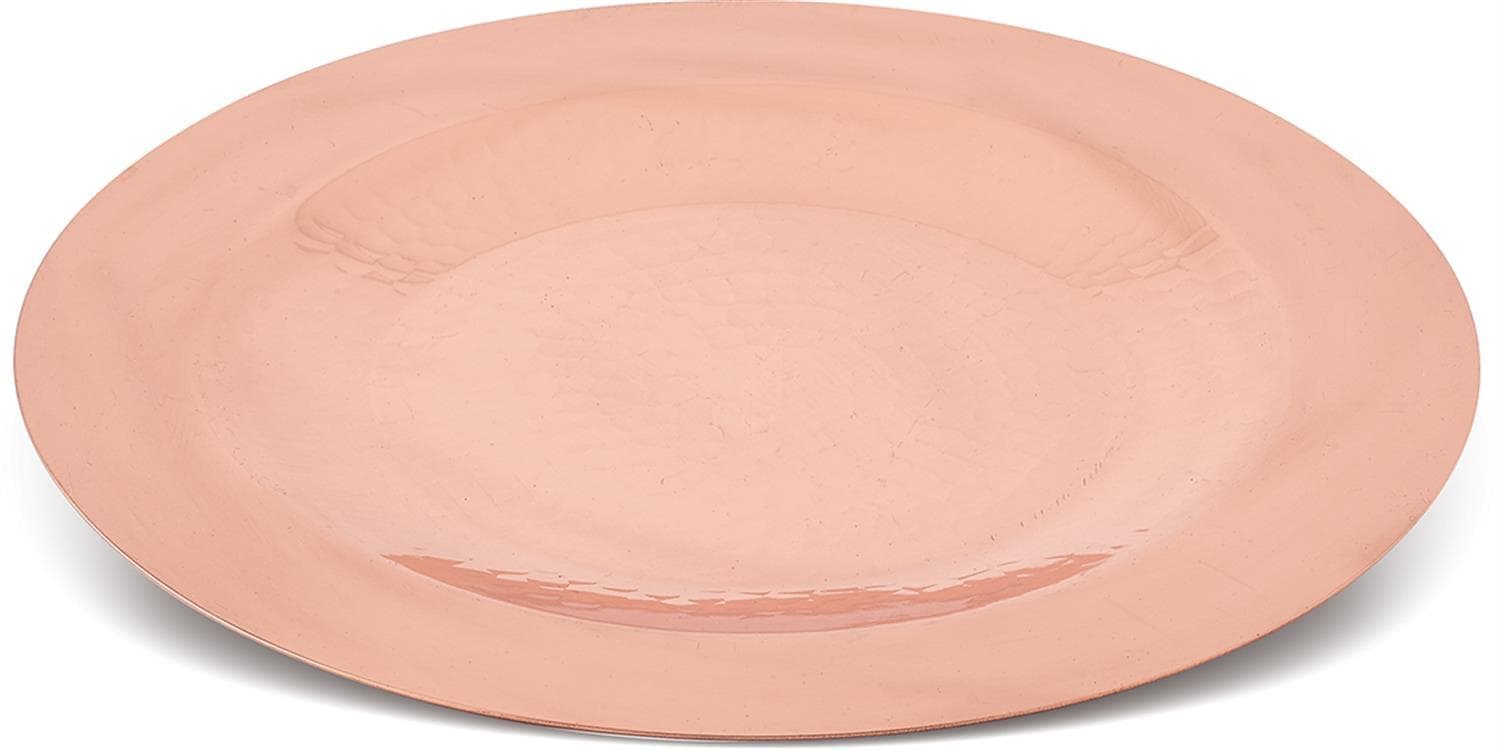 Sottopiatto in rame lucido martellato , diam. 28cm