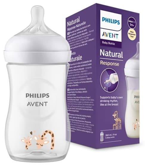 Philips Avent Natural Response Biberon Con Tettarella A Risposta Naturale Giraffa 260ml
