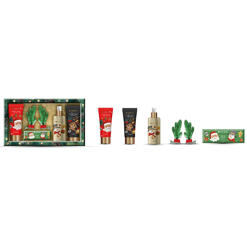 <p>Set regalo Natale da bagno 5 pezzi, Setablu</p>