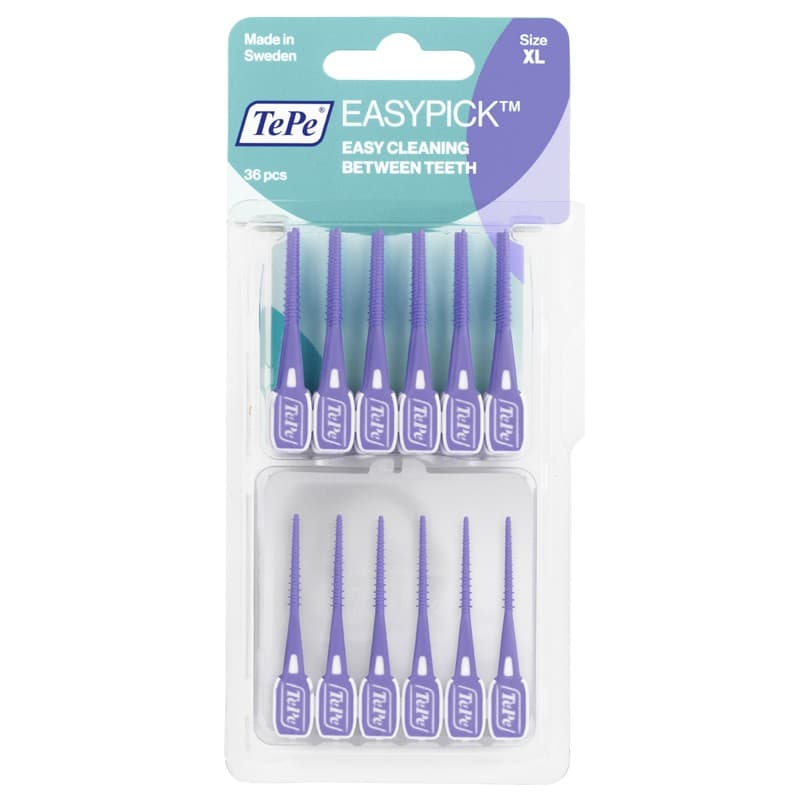 Tepe EasyPick Scovolini in Gomma Viola Pulizia dei Denti Taglia XL 36 Pz